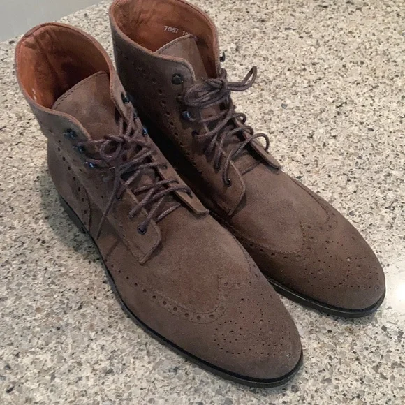 Saks Fifth Avenue Chestnut Leather Wingtip Boots Saks Fifth Avenue | Shoes | Mens 5 Saks Of Fifth Avenue  main image 2